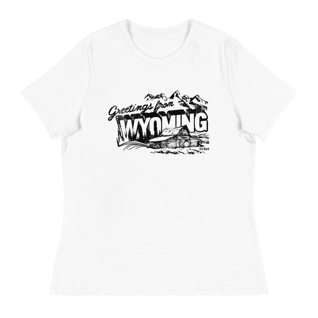 Gals Greetings from Wyoming Fit Tee
