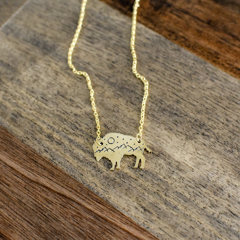 Outdoorsy Bison Necklace