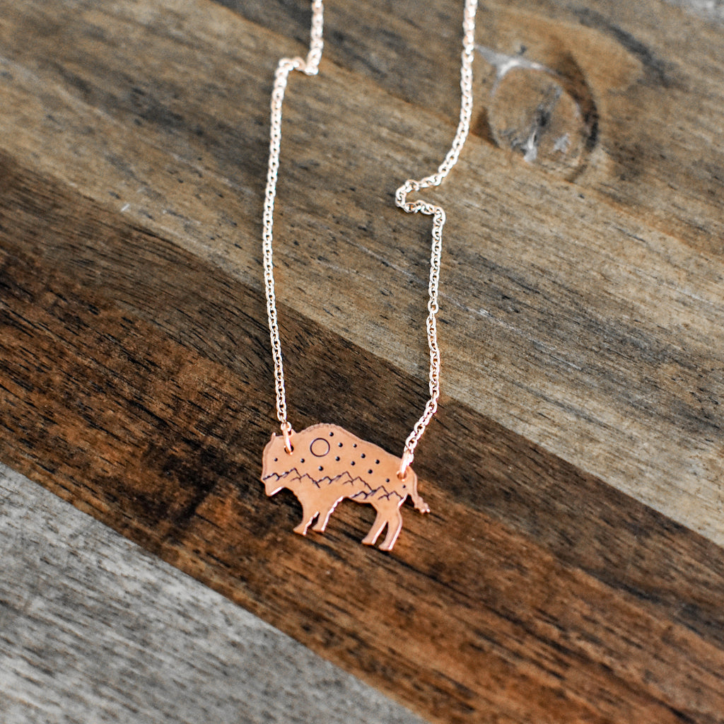 Outdoorsy Bison Necklace