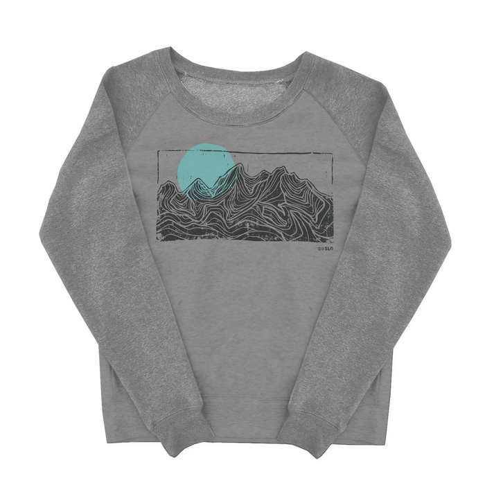 GALS CARVED TETONS SUNRISE CREW SWEATSHIRT
