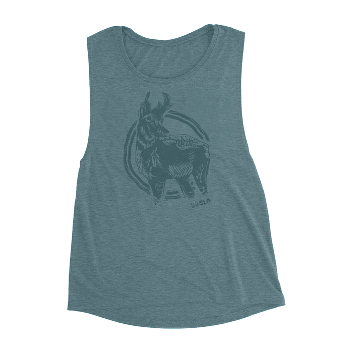 Gals Wyoming Pronghorn Muscle Tank