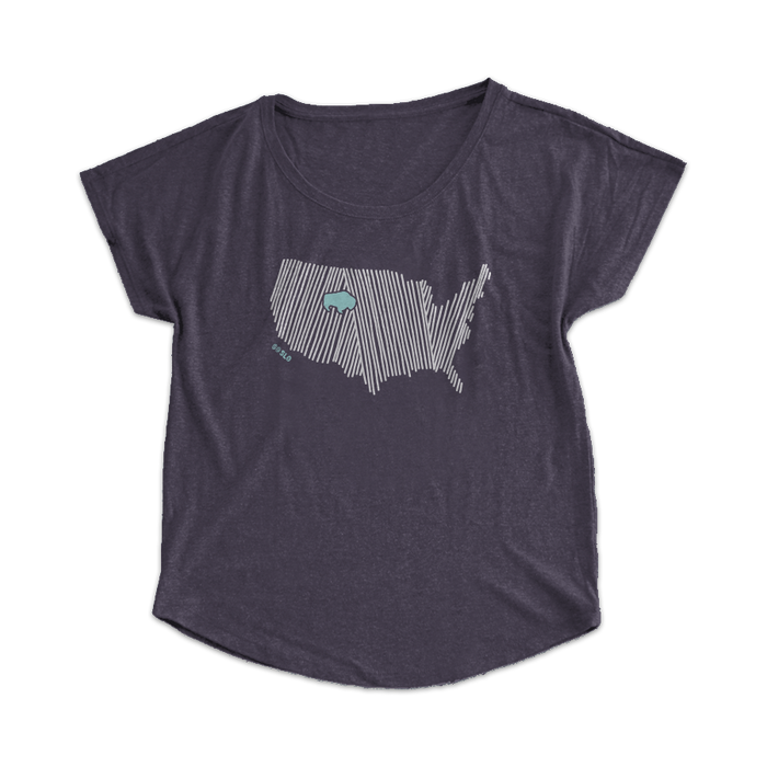 Gals United States of Wyo Flow Tee