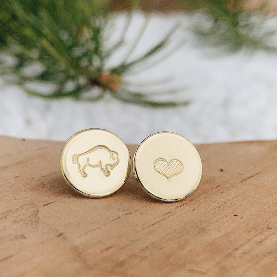 Bison Love Earrings // GOLD