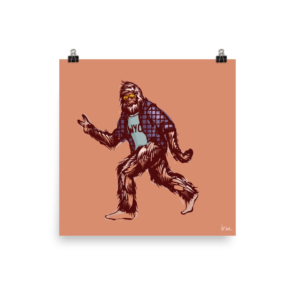 Carved Wyo Sasquatch Print