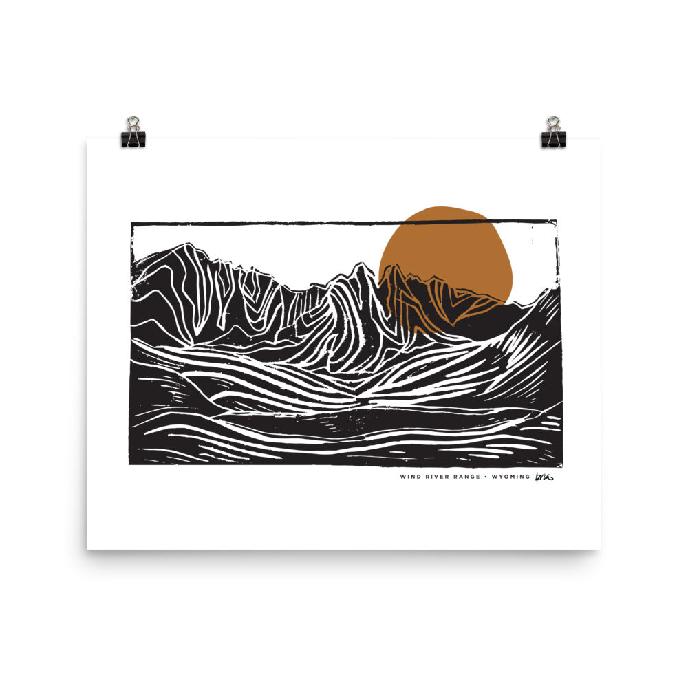 Carved Rock Collection Sun Print // Wind River Range, Wyoming