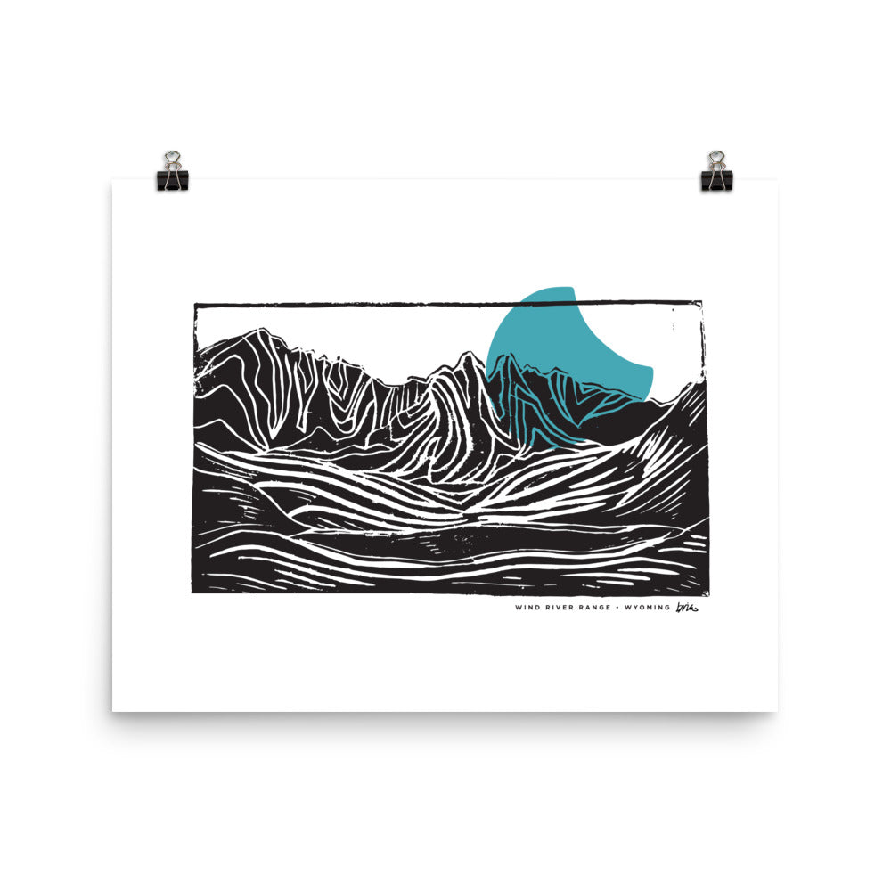 Carved Rock Collection Moon Print // Wind River Range, Wyoming