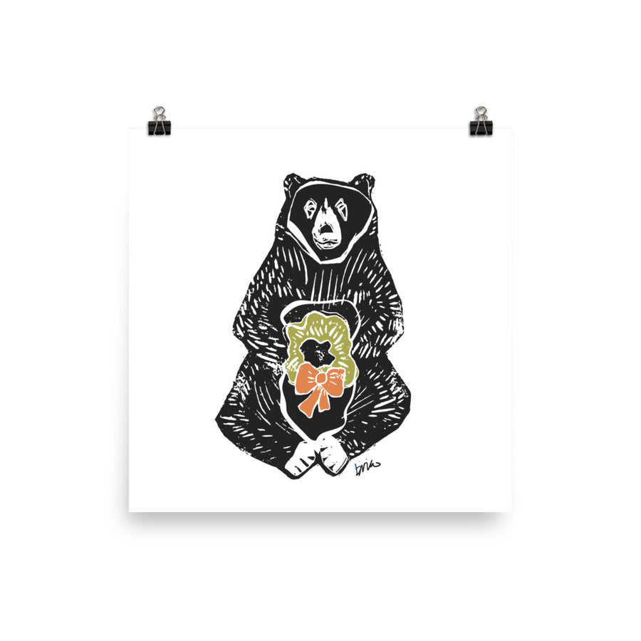 Carved Christmas // Holiday Griz Print