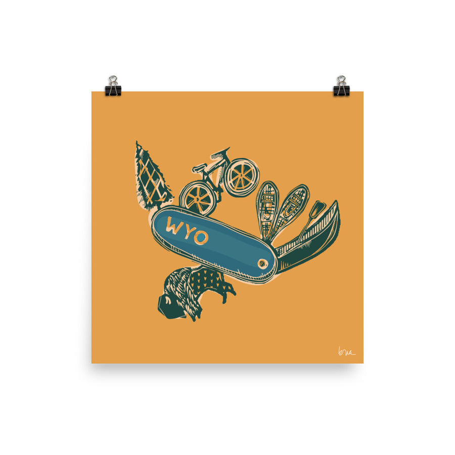 Carved Wyo Survival Print