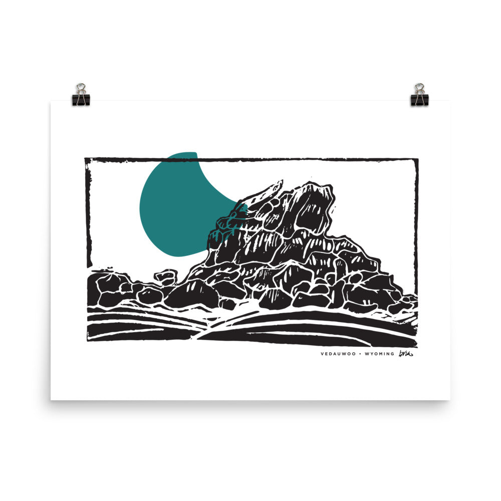 Carved Rock Collection Moon Print // Vedauwoo, Wyoming