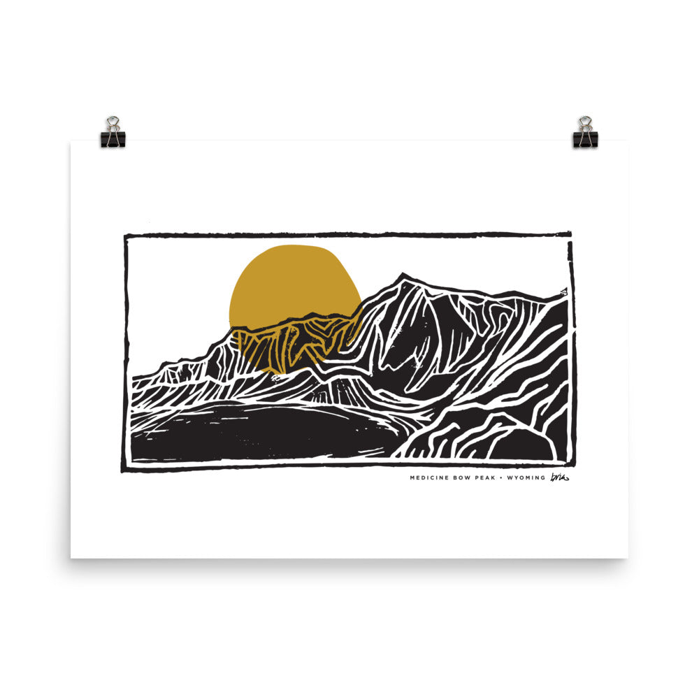 Carved Rock Collection Sun Print // Medicine Bow, Wyoming