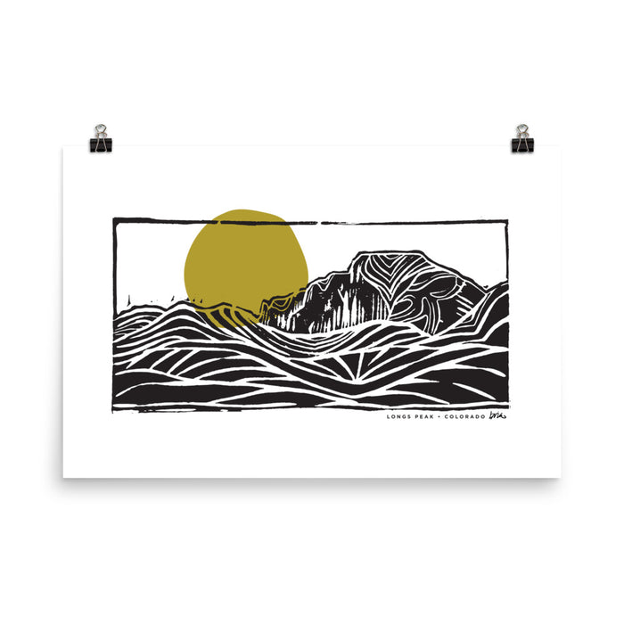 Carved Rock Collection Sun Print // Longs Peak, Colorado