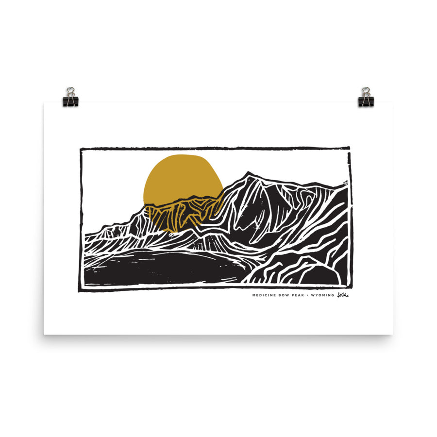 Carved Rock Collection Sun Print // Medicine Bow, Wyoming