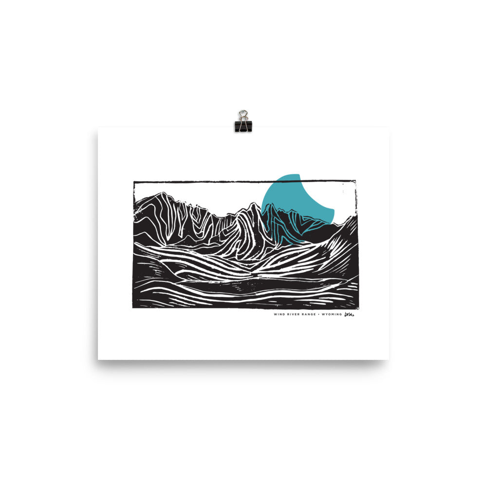 Carved Rock Collection Moon Print // Wind River Range, Wyoming