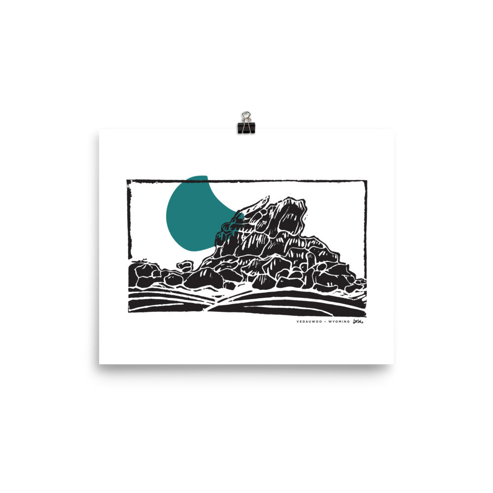 Carved Rock Collection Moon Print // Vedauwoo, Wyoming