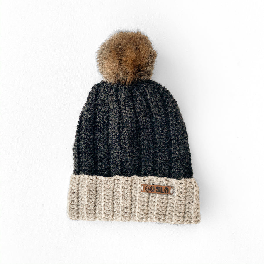 Two-Tone Slouch Knit Cap