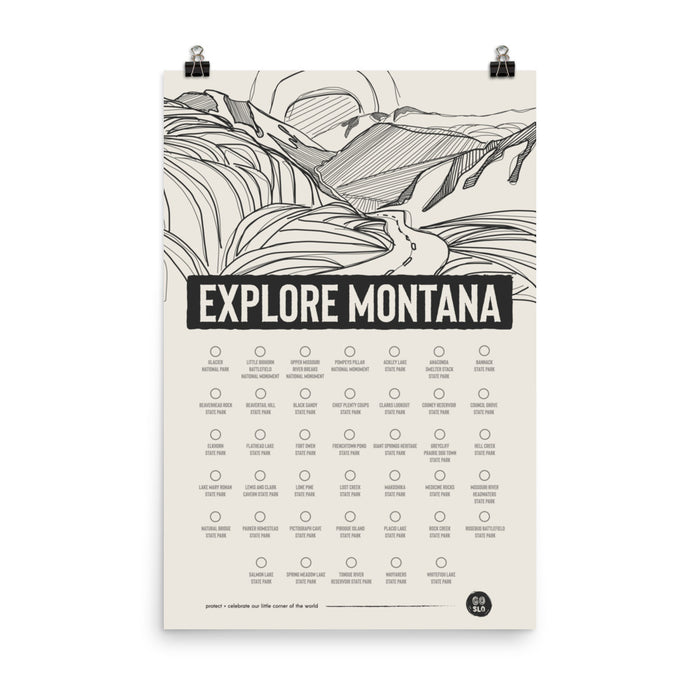 Explore Montana Poster Print