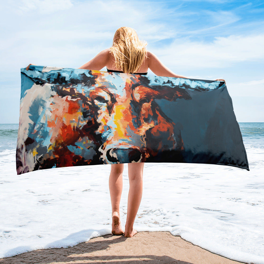 Steve the Longhorn Oversized Beach Towel