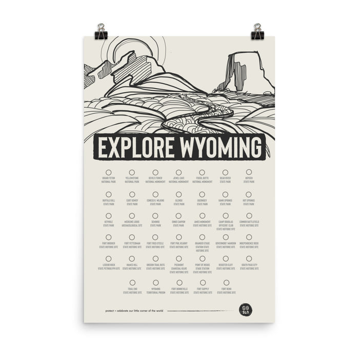 Explore Wyoming Poster Print