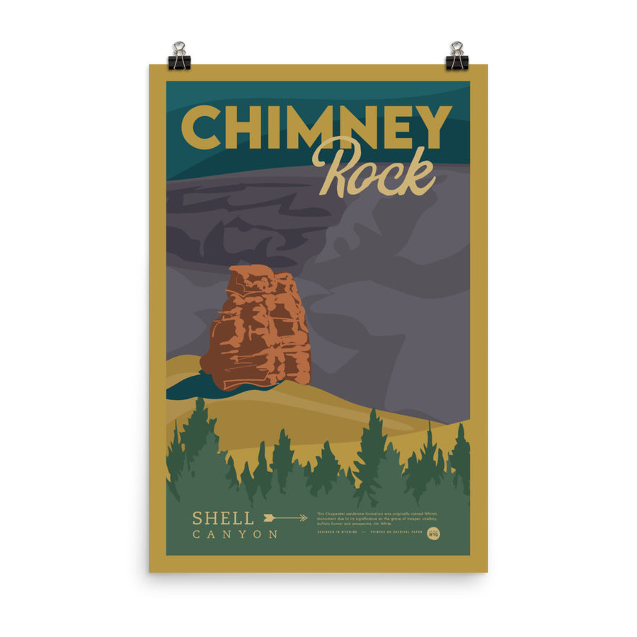 Chimney Rock Vintage Poster Print