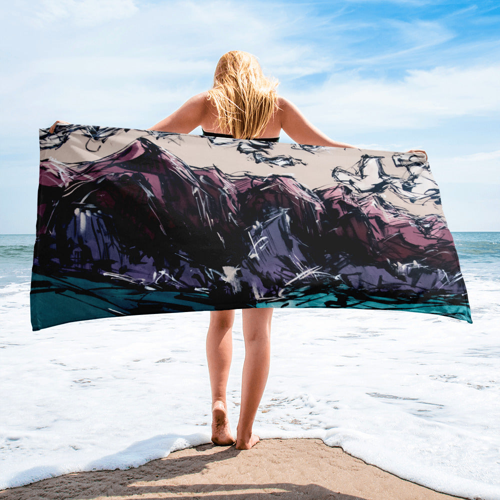 Med Bow Oversized Beach Towel