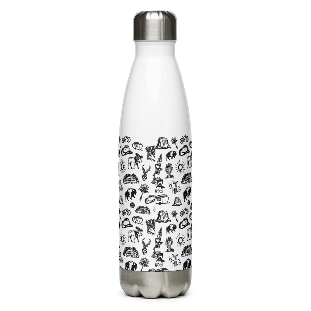 Wyo Life Patterned Stainless Steel Bottle