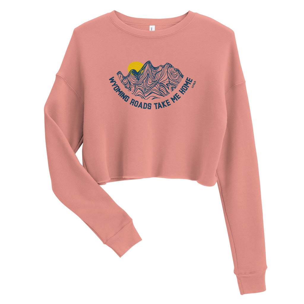Gals Wyo Roads Crop Sweatshirt // Tetons