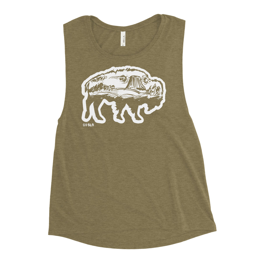 GALS DEVILS TOWER BISON LINED Muscle Tank